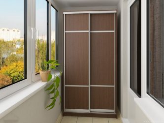 Дизайн Балкона со шкафом – экономим пространство квартиры (165+ Фото). Как сделать красивый Шкаф своими руками?
