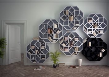 Книжные шкафы со стеклянными дверцами — 170+ (Фото) Вариантов моделей