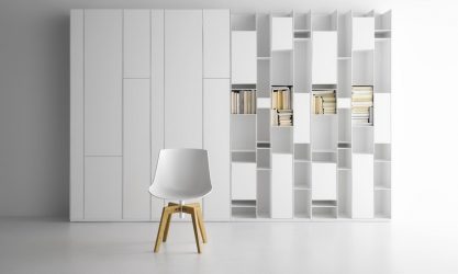 Книжные шкафы со стеклянными дверцами — 170+ (Фото) Вариантов моделей