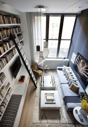 Книжные шкафы со стеклянными дверцами — 170+ (Фото) Вариантов моделей