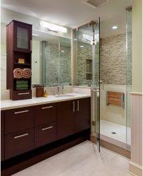 Шторки в ванную комнату: 175+ (Фото) Выбора для Вашего дизайна (тканевые, пластиковые,стеклянные)