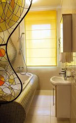 Шторки в ванную комнату: 175+ (Фото) Выбора для Вашего дизайна (тканевые, пластиковые,стеклянные)