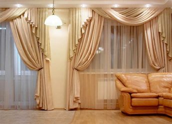 Шторы в гостиную в современном стиле. Стильные идеи, модные новинки 2019 года + 130 ФОТО
