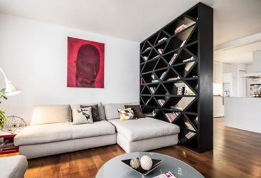 Стеллажи для комнат различной функциональности: 220+Фото Удобных зонирований для детской, гостиной