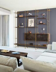 Стеллажи для комнат различной функциональности: 220+Фото Удобных зонирований для детской, гостиной