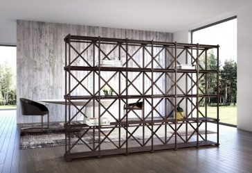 Стеллажи для комнат различной функциональности: 220+Фото Удобных зонирований для детской, гостиной