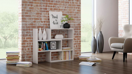 Стеллажи для комнат различной функциональности: 220+Фото Удобных зонирований для детской, гостиной