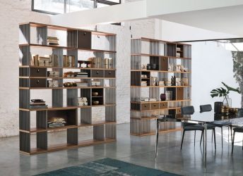 Стеллажи для комнат различной функциональности: 220+Фото Удобных зонирований для детской, гостиной