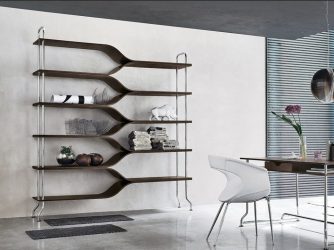 Стеллажи для комнат различной функциональности: 220+Фото Удобных зонирований для детской, гостиной