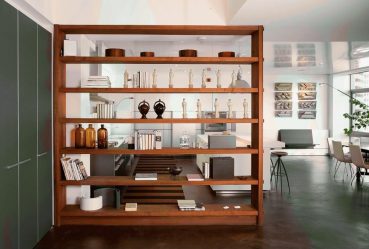 Стеллажи для комнат различной функциональности: 220+Фото Удобных зонирований для детской, гостиной