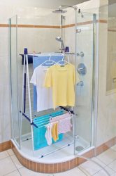 85+ Фото Приспособлений для Сушки белья на балконе своими руками: Вешалка, Лианы, Веревки. Какой Вариант выбрать?