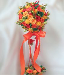 Как сделать цветок из ленты Своими руками (90+ Фото): Простые Мастер-классы создания красивого бутона