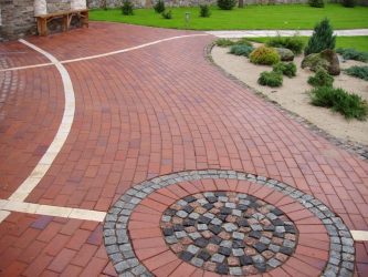 Дорожки на даче из тротуарной плитки — Дизайн красивого двора (120+ Фото)