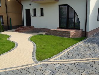 Дорожки на даче из тротуарной плитки — Дизайн красивого двора (120+ Фото)