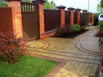 Дорожки на даче из тротуарной плитки — Дизайн красивого двора (120+ Фото)