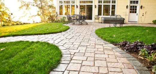 Дорожки на даче из тротуарной плитки — Дизайн красивого двора (120+ Фото)