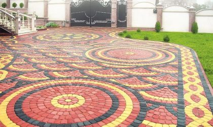 Дорожки на даче из тротуарной плитки — Дизайн красивого двора (120+ Фото)