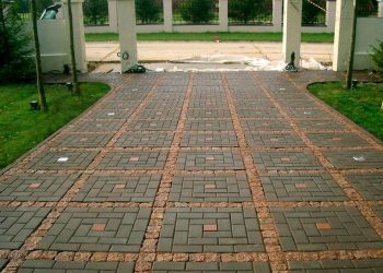 Дорожки на даче из тротуарной плитки — Дизайн красивого двора (120+ Фото)
