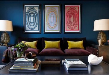 Синий цвет в интерьере — Цвет неба и моря (215+ Фото) Эксклюзивного дизайна