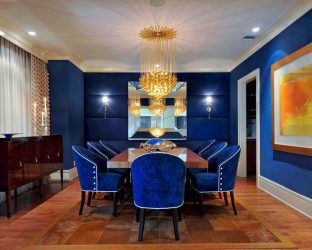 Синий цвет в интерьере — Цвет неба и моря (215+ Фото) Эксклюзивного дизайна