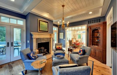 Синий цвет в интерьере — Цвет неба и моря (215+ Фото) Эксклюзивного дизайна