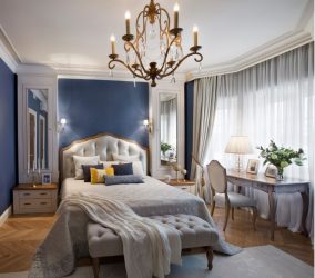 Синий цвет в интерьере — Цвет неба и моря (215+ Фото) Эксклюзивного дизайна