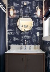 Синий цвет в интерьере — Цвет неба и моря (215+ Фото) Эксклюзивного дизайна