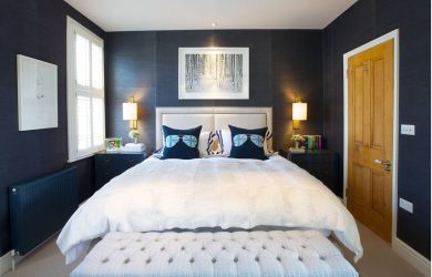 Синий цвет в интерьере — Цвет неба и моря (215+ Фото) Эксклюзивного дизайна