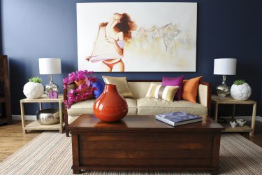 Синий цвет в интерьере — Цвет неба и моря (215+ Фото) Эксклюзивного дизайна