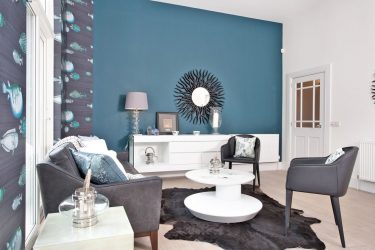 Синий цвет в интерьере — Цвет неба и моря (215+ Фото) Эксклюзивного дизайна