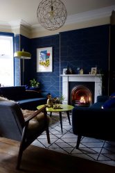 Синий цвет в интерьере — Цвет неба и моря (215+ Фото) Эксклюзивного дизайна