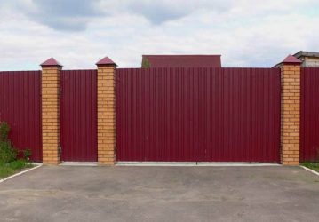 Забор из профнастила для Частного Дома: 135+ (Фото) Красивых ограждений своими руками