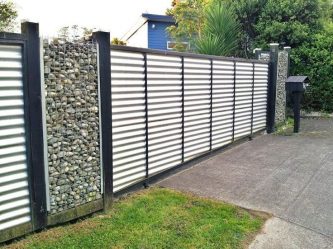 Забор из профнастила для Частного Дома: 135+ (Фото) Красивых ограждений своими руками