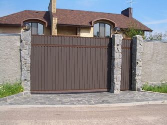 Забор из профнастила для Частного Дома: 135+ (Фото) Красивых ограждений своими руками