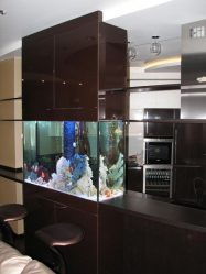 Аквариум в интерьере квартиры или дома: 145+ (Фото) видов для оформления Вашего дизайна (угловой, сухой, перегородка, маленький)