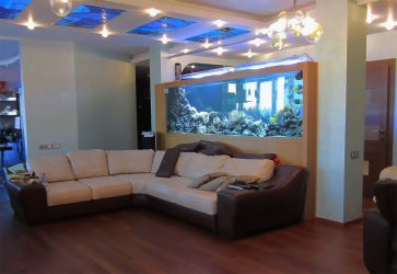 Аквариум в интерьере квартиры или дома: 145+ (Фото) видов для оформления Вашего дизайна (угловой, сухой, перегородка, маленький)