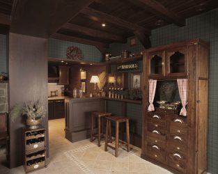 Интерьер в Английском Стиле - 190 (Фото) Дизайн Кухни/ Гостиной () Интерьер в Английском Стиле - 190 (Фото) Дизайн Кухни/ Гостиной