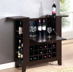 Бар для бутылок в интерьере квартиры или дома —  Как лучше сделать? 120+ (Фото) из дерева, напольный, угловой