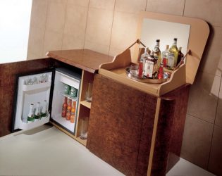 Бар для бутылок в интерьере квартиры или дома —  Как лучше сделать? 120+ (Фото) из дерева, напольный, угловой