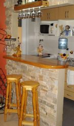 Бар для бутылок в интерьере квартиры или дома —  Как лучше сделать? 120+ (Фото) из дерева, напольный, угловой