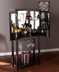 Бар для бутылок в интерьере квартиры или дома —  Как лучше сделать? 120+ (Фото) из дерева, напольный, угловой