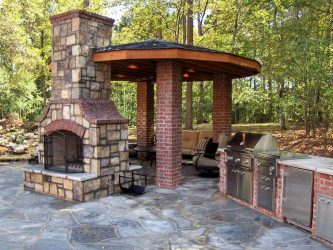 Зона Барбекю на даче: Как обустроить площадку с беседкой, мангалом и грилем? (180+Фото)