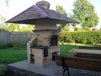 Зона Барбекю на даче: Как обустроить площадку с беседкой, мангалом и грилем? (180+Фото)