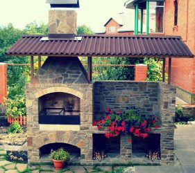 Зона Барбекю на даче: Как обустроить площадку с беседкой, мангалом и грилем? (180+Фото)