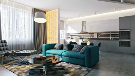 Интерьер в бирюзовых тонах – Выбор незаурядных личностей (235+ Фото). С каким цветом сочетается?