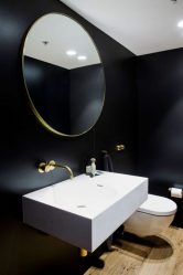 Интерьер черной ванной комнаты — 250+ (Фото) модных тенденций