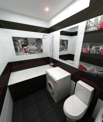 Интерьер черной ванной комнаты — 250+ (Фото) модных тенденций