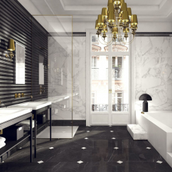 Интерьер черной ванной комнаты — 250+ (Фото) модных тенденций