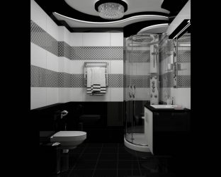 Интерьер черной ванной комнаты — 250+ (Фото) модных тенденций