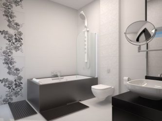 Интерьер черной ванной комнаты — 250+ (Фото) модных тенденций